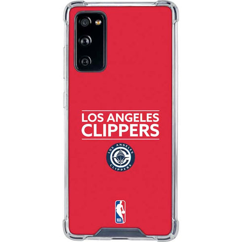 NBA Los Angeles Clippers Standard Red Galaxy S20 FE Clear Case